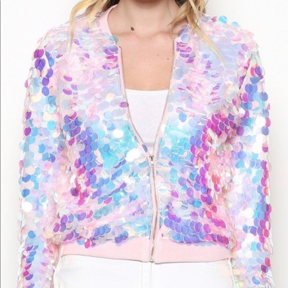 Pink sequin jacket